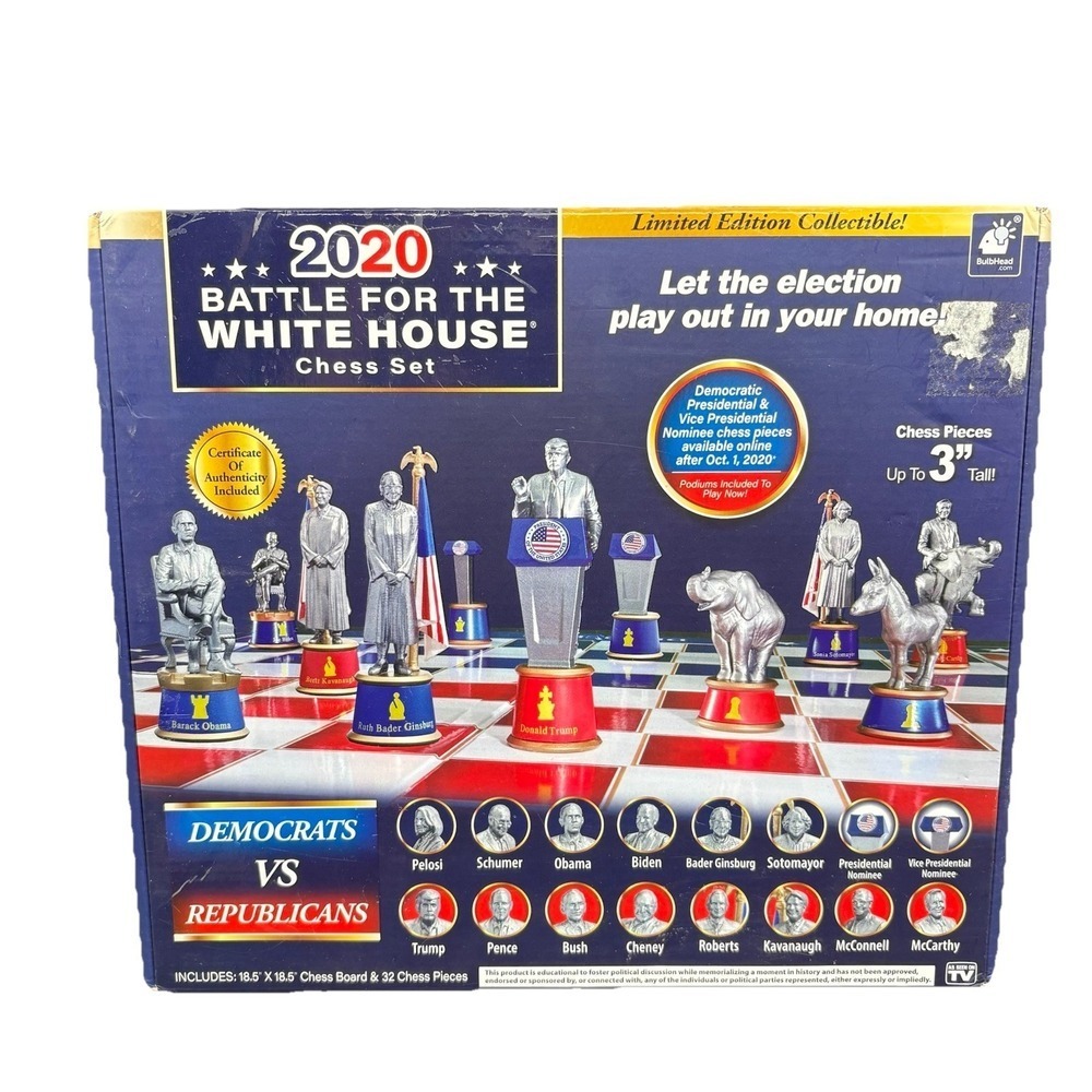 2020 Battle For The White House Chess Set Bulbhead Limited Edition Collectible